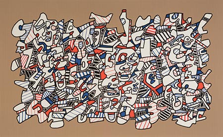 JEAN DUBUFFET (French 1901-1985) Site Avec Trois Personnages - Screen print in color