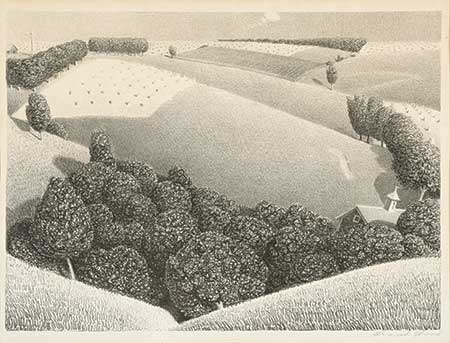 GRANT WOOD (American 1891-1942) "July 15th" Lithograph