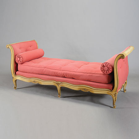 Louis XV Style Upholstered Lit De Repos Day Bed