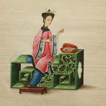 Sunqua (Active 1830-1870): An Album of Twelve Chinese Export Pith-Paper Paintings