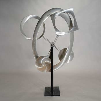 CURTIS JERE (Californian/China birth date unknown, death 2008)  "Standing mobile" Metal sculpture.