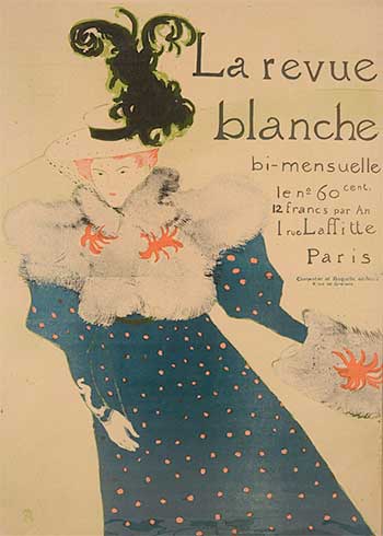 HENRI DE TOULOUSE-LAUTREC (French 1864-1901) "La Revue Blanche, 1895," Lithograph on paper